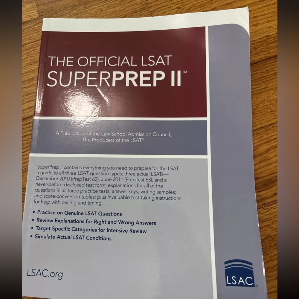 The Official LSAT SuperPrep II book by LSAC